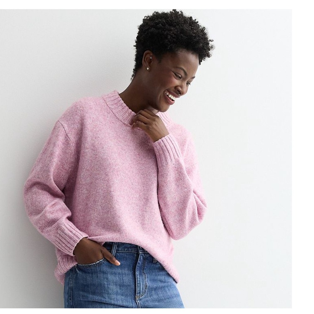 Sonoma Pink Speckled Mock Neck Knit‎ Sweater Women's X-Large